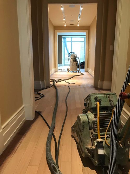 Dustless refinishing by Hudson Hardwood